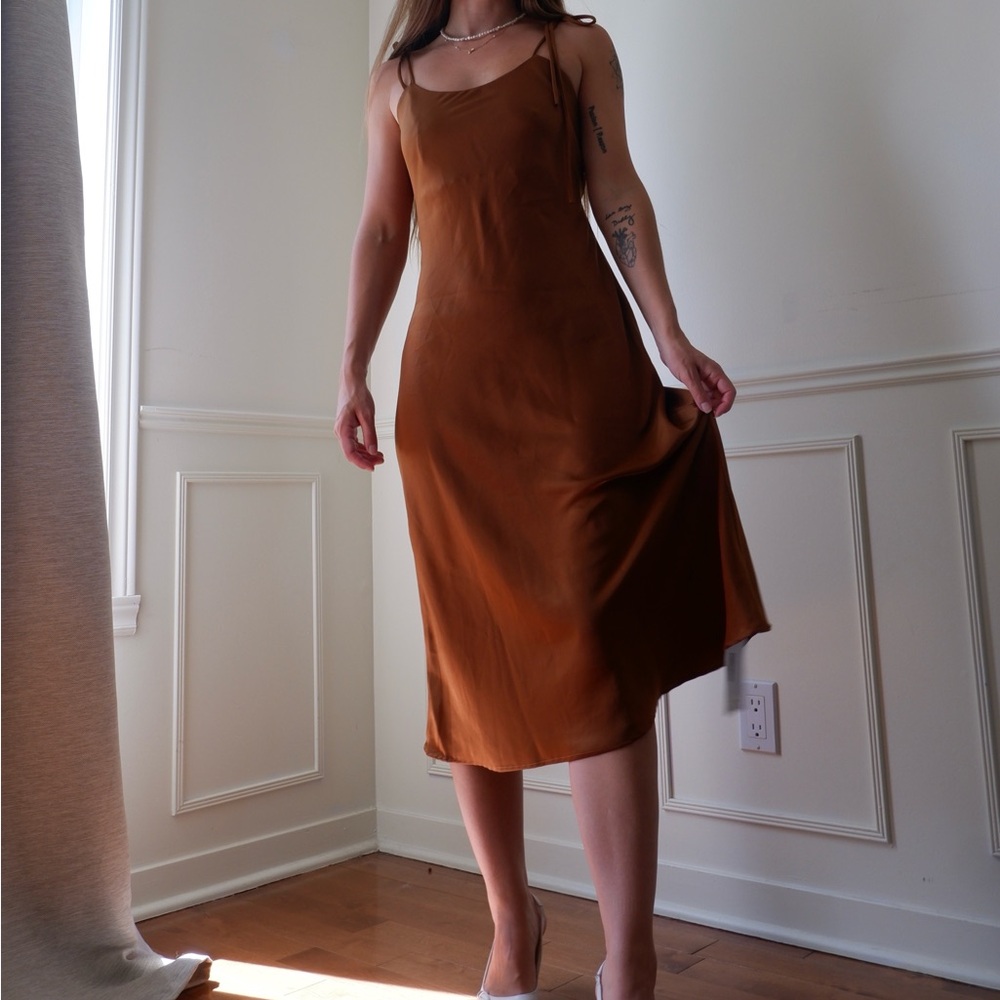 A Bronze Age Open Back “Heartbreak” Slip Dress